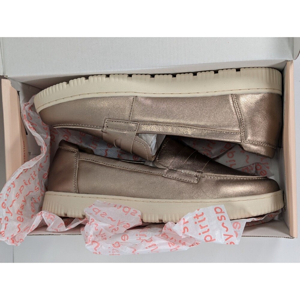 Easy Spirit Womens Size 11W Karin eFlex Slip On Loafers Bronze Leather NIB - Picture 14 of 15